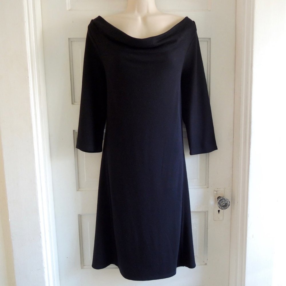 Royal Robbins Soft Black Wool Blend Enroute Sweater Dress M